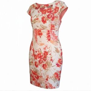 Liz Claiborne Coral Floral Mini Dress Size 12
